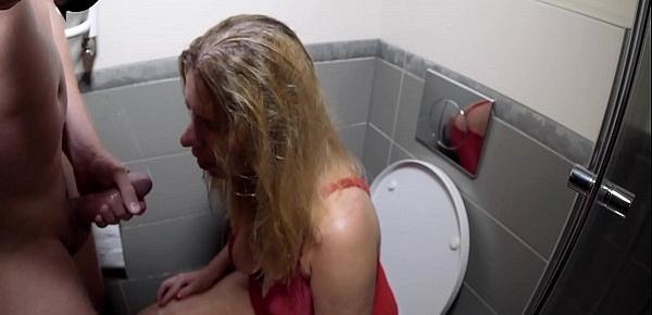  Piss Drinking, Deepthroat Puke Humiliation with Drunk Slut in the toilet